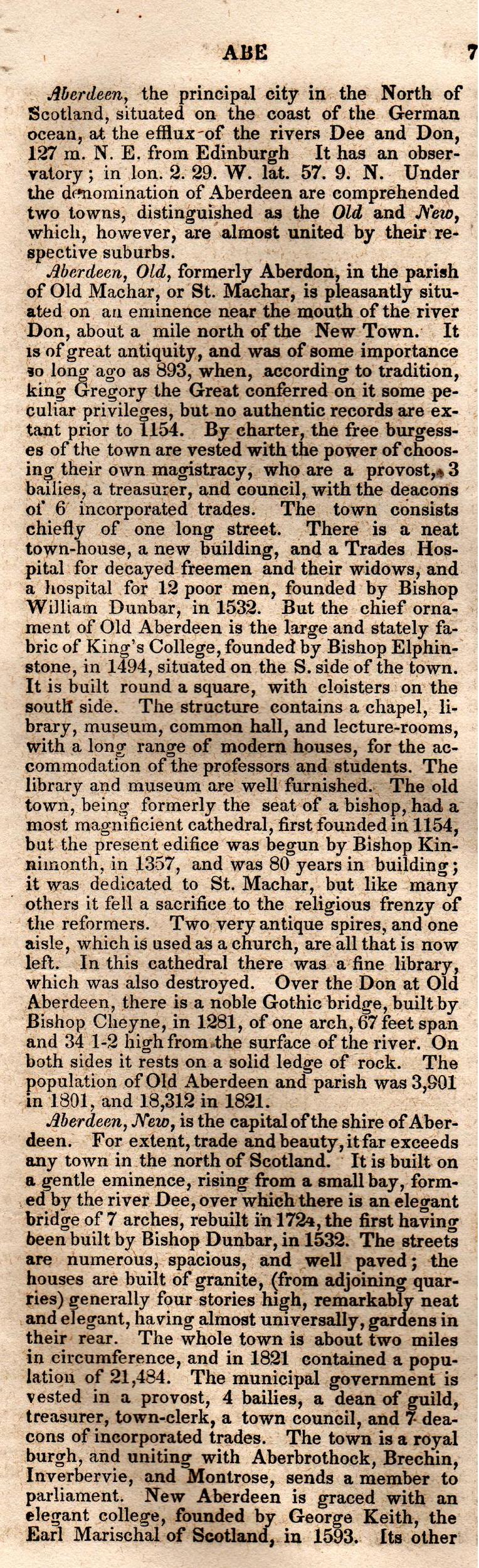 Brookes’ Universal Gazetteer (1850), Page 7 Left Column