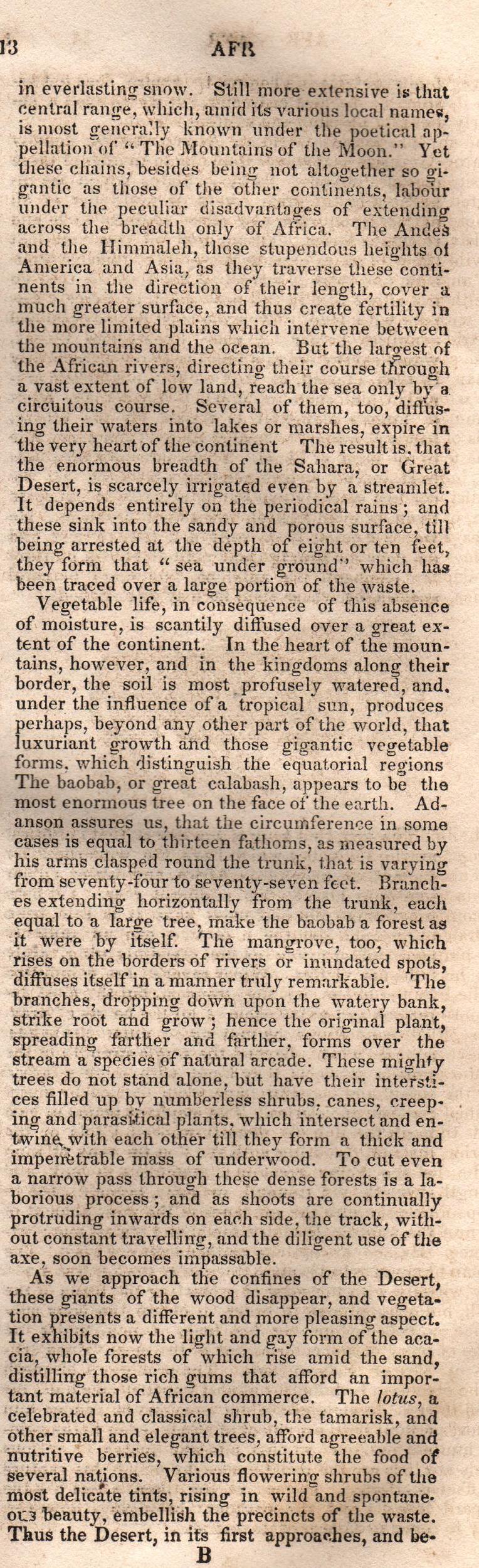 Brookes’ Universal Gazetteer (1850), Page 13 Right Column