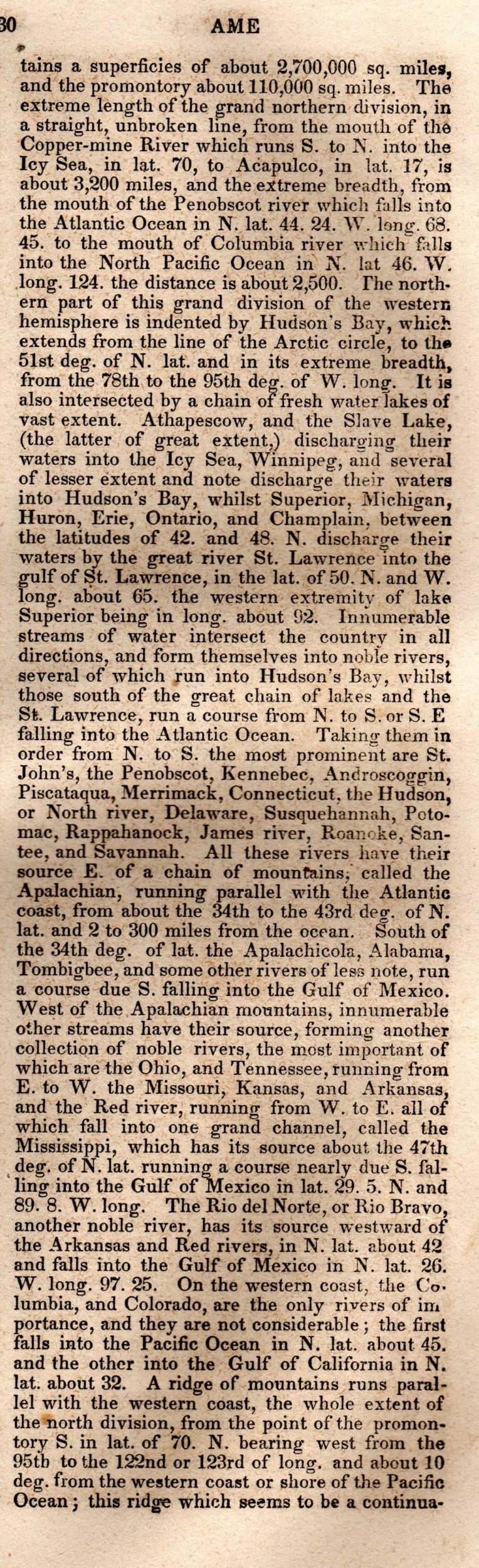 Brookes’ Universal Gazetteer (1850), Page 30 Right Column
