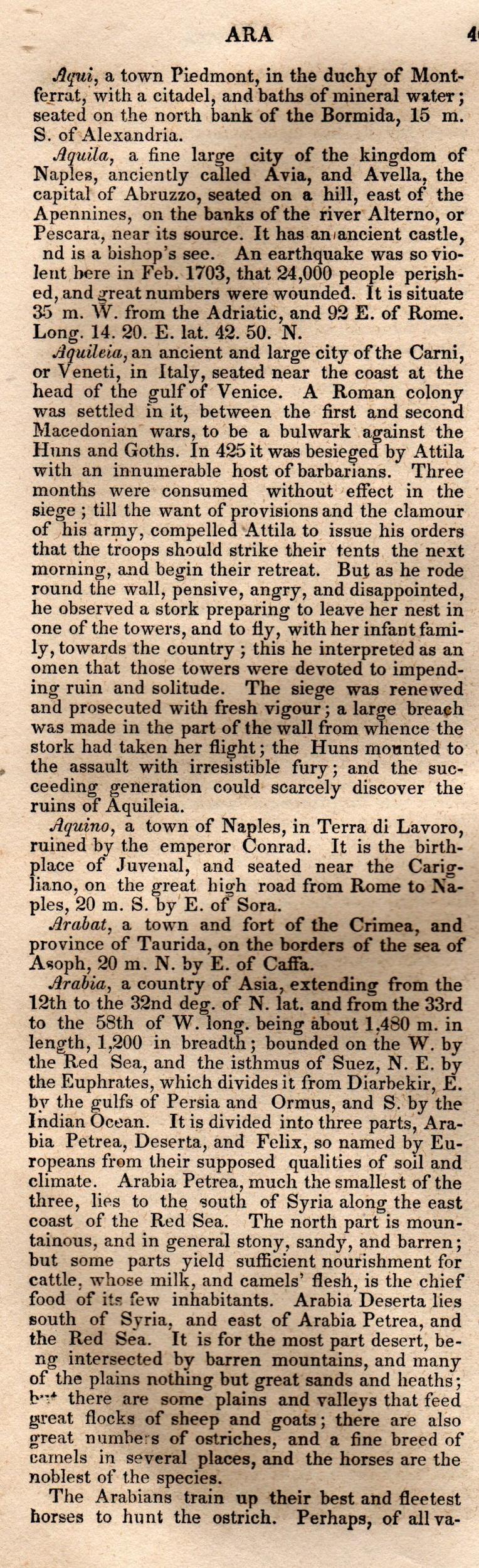 Brookes’ Universal Gazetteer (1850), Page 46 Left Column