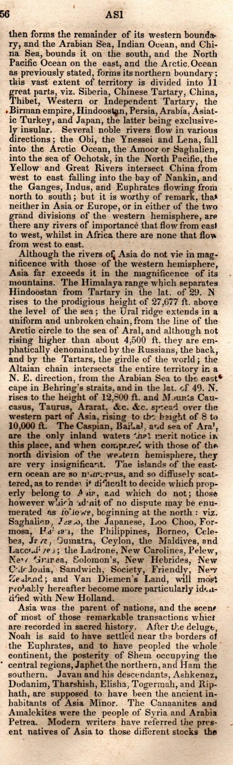 Brookes’ Universal Gazetteer (1850), Page 56 Right Column