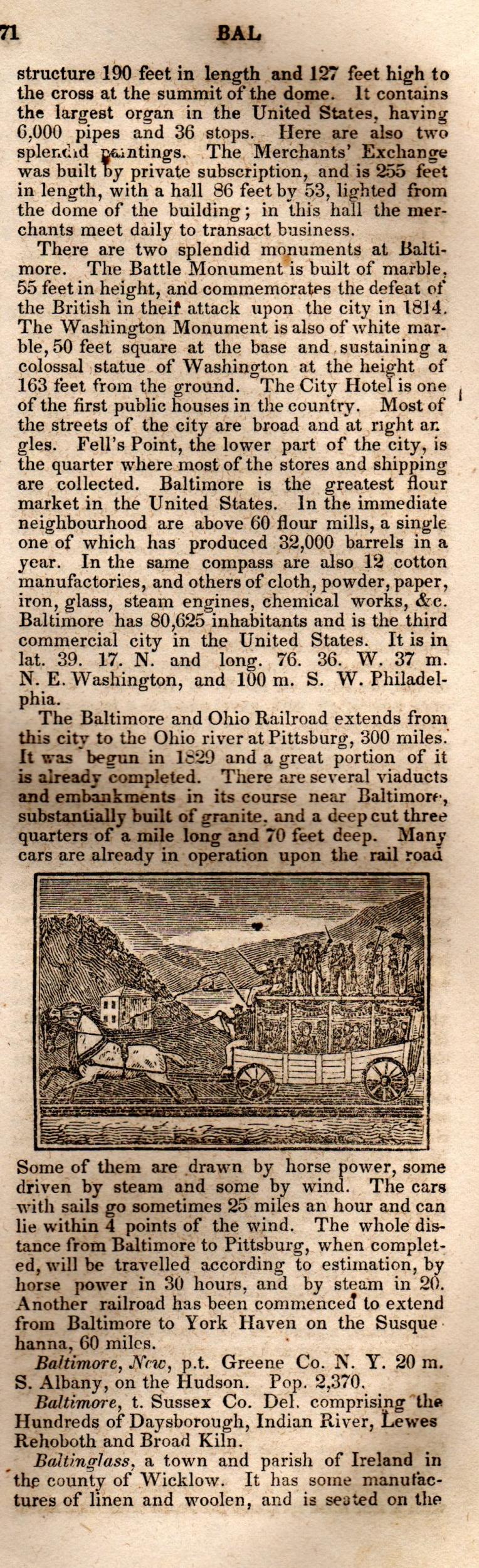 Brookes’ Universal Gazetteer (1850), Page 71 Right Column