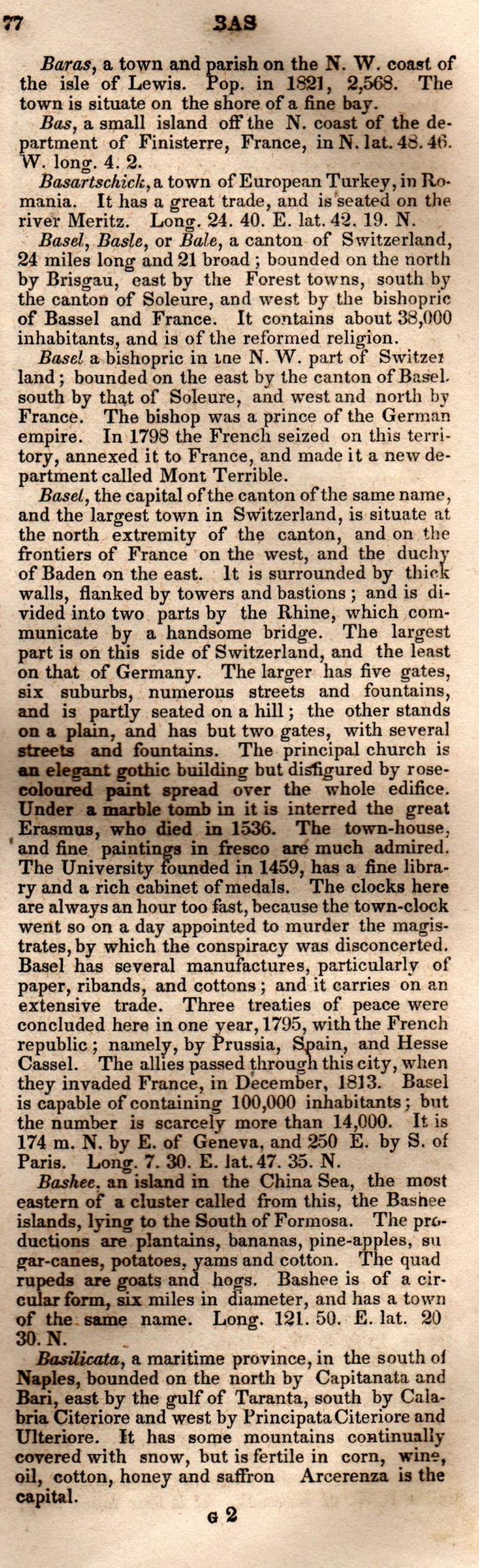 Brookes’ Universal Gazetteer (1850), Page 77 Right Column
