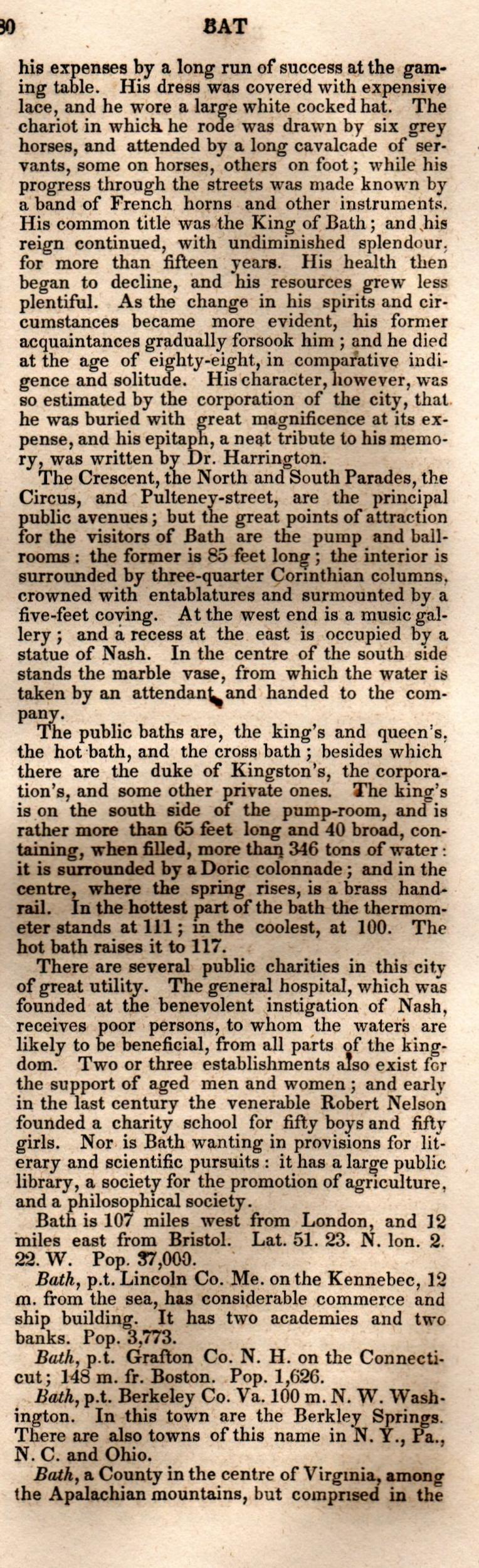 Brookes’ Universal Gazetteer (1850), Page 80 Right Column