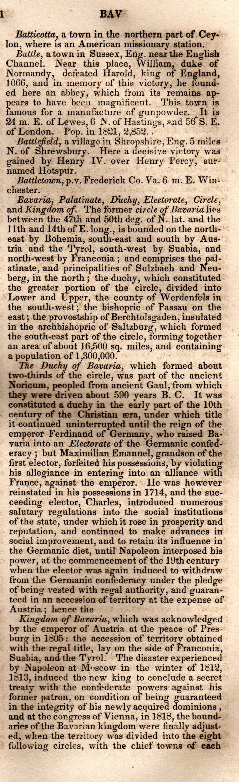 Brookes’ Universal Gazetteer (1850), Page 81 Right Column