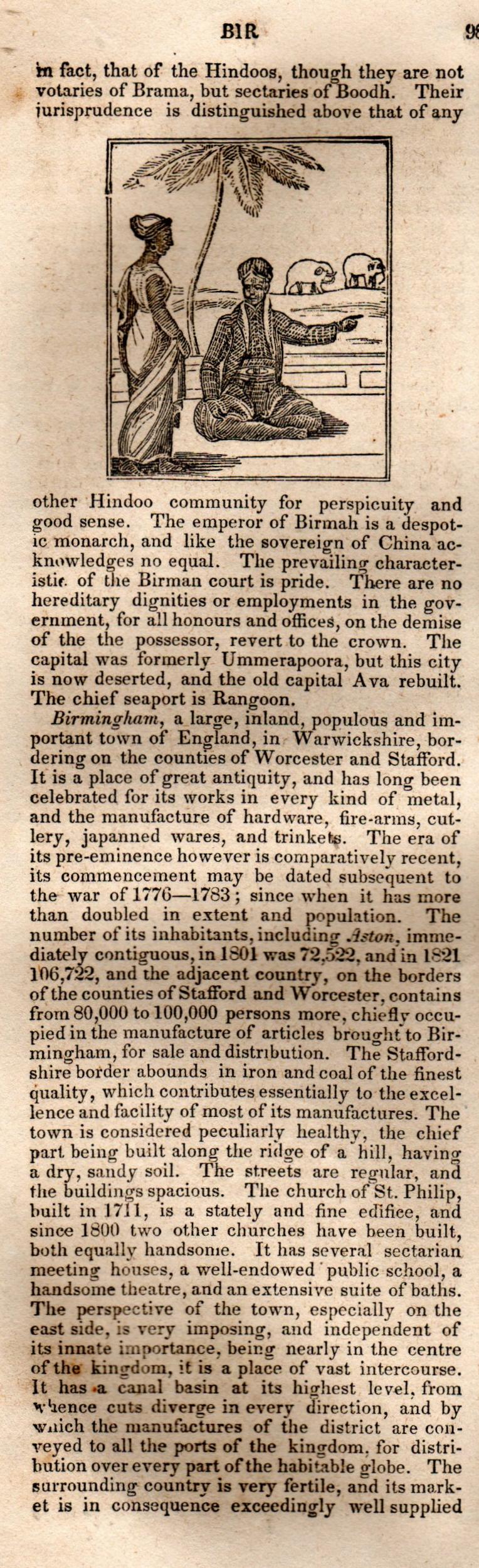 Brookes’ Universal Gazetteer (1850), Page 98 Left Column