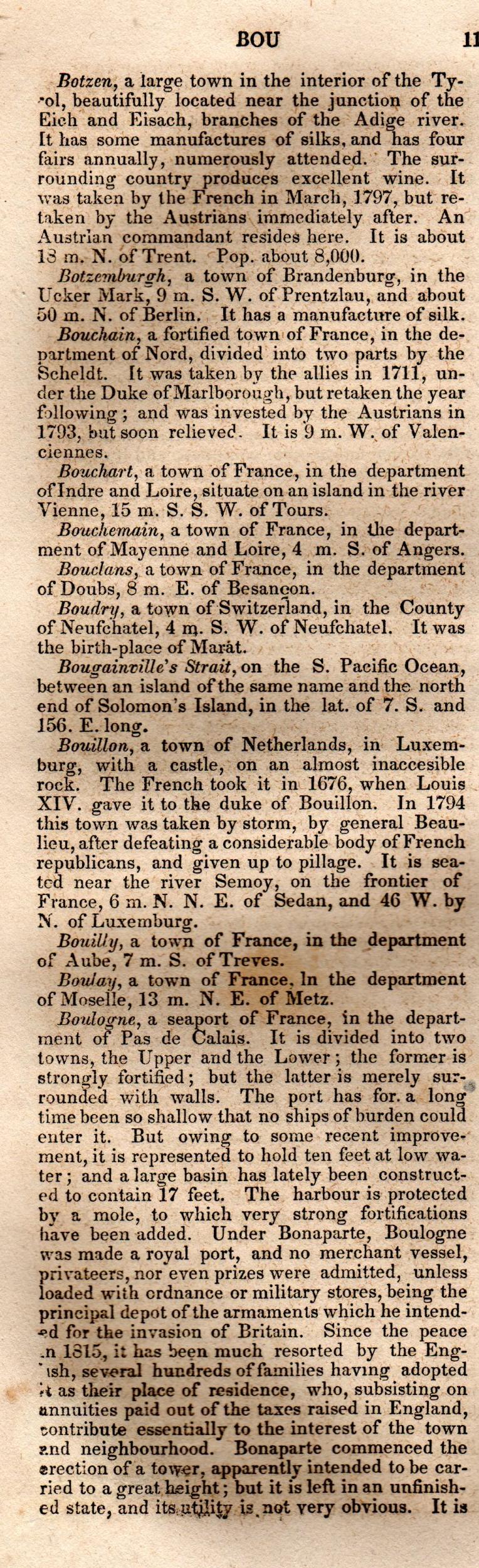 Brookes’ Universal Gazetteer (1850), Page 116 Left Column