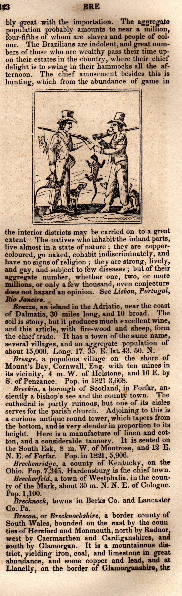 Brookes’ Universal Gazetteer (1850), Page 123 Right Column