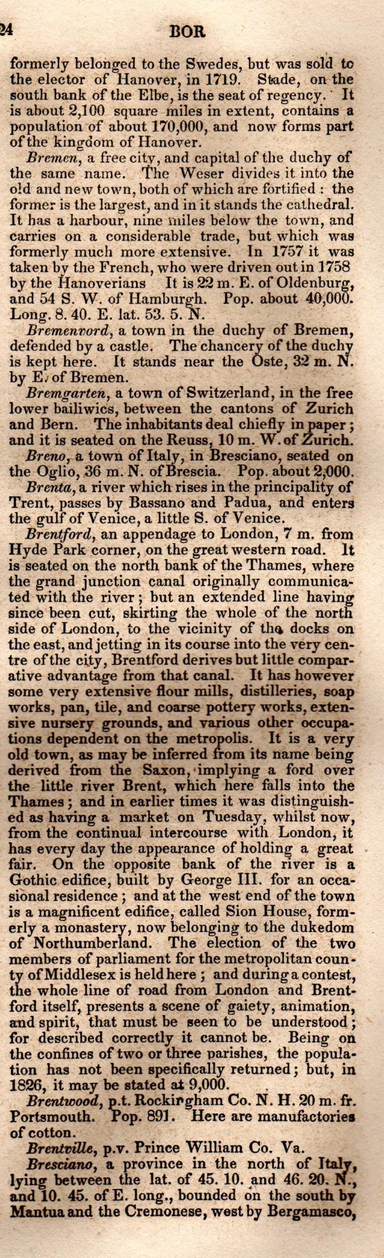 Brookes’ Universal Gazetteer (1850), Page 124 Right Column