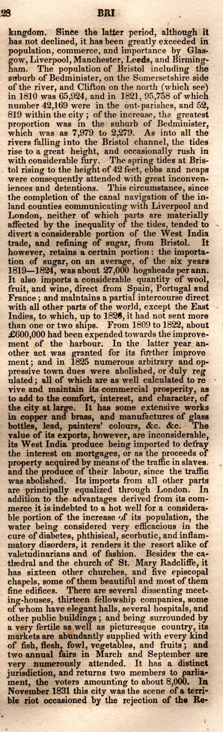 Brookes’ Universal Gazetteer (1850), Page 128 Right Column