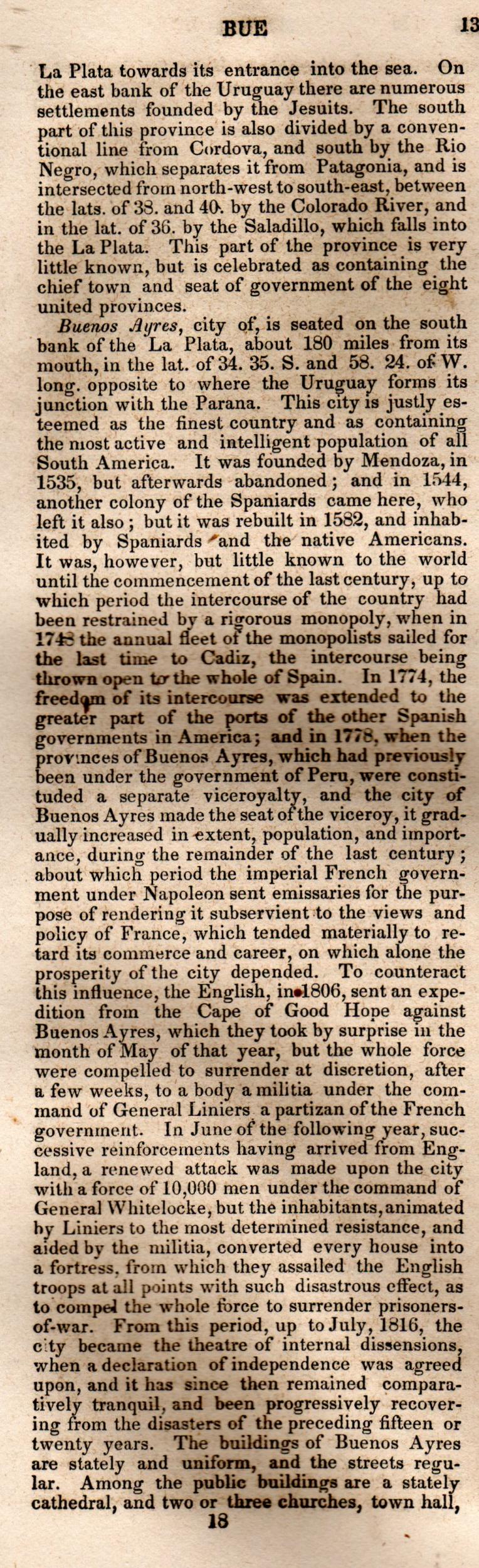 Brookes’ Universal Gazetteer (1850), Page 137 Left Column