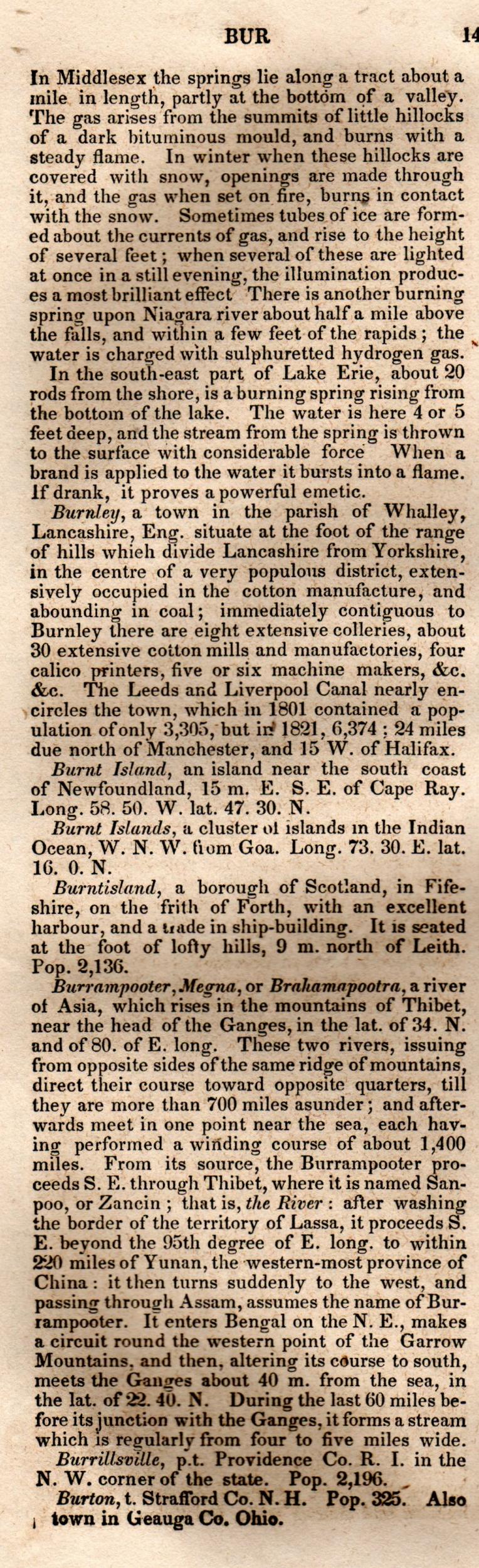 Brookes’ Universal Gazetteer (1850), Page 140 Left Column