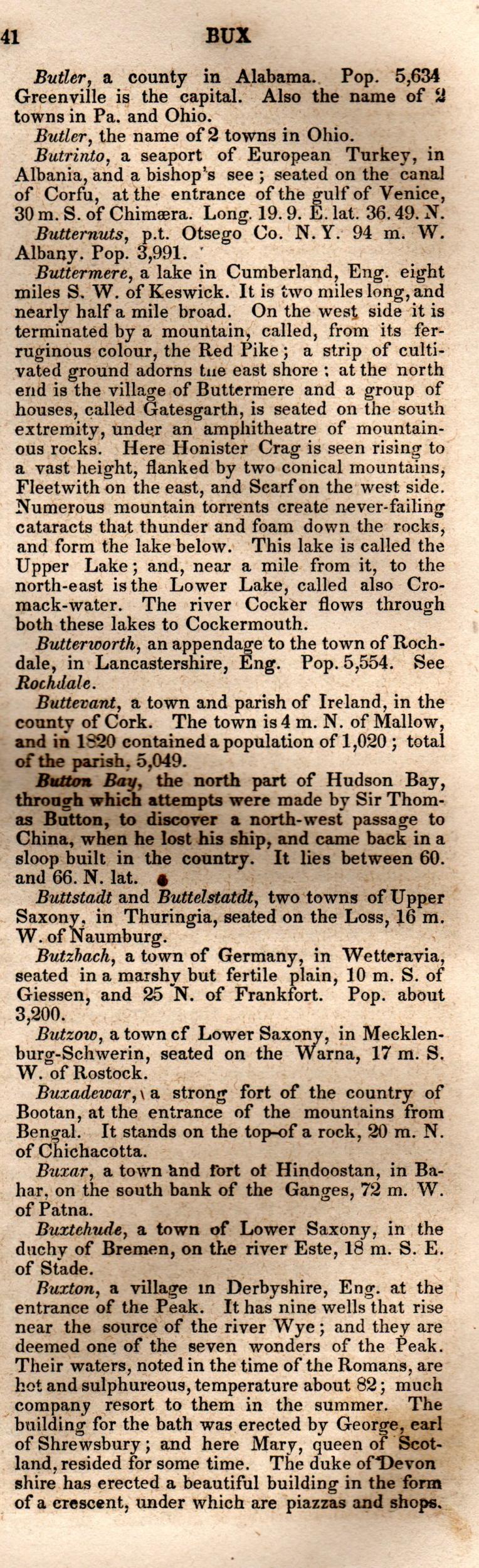Brookes’ Universal Gazetteer (1850), Page 141 Right Column