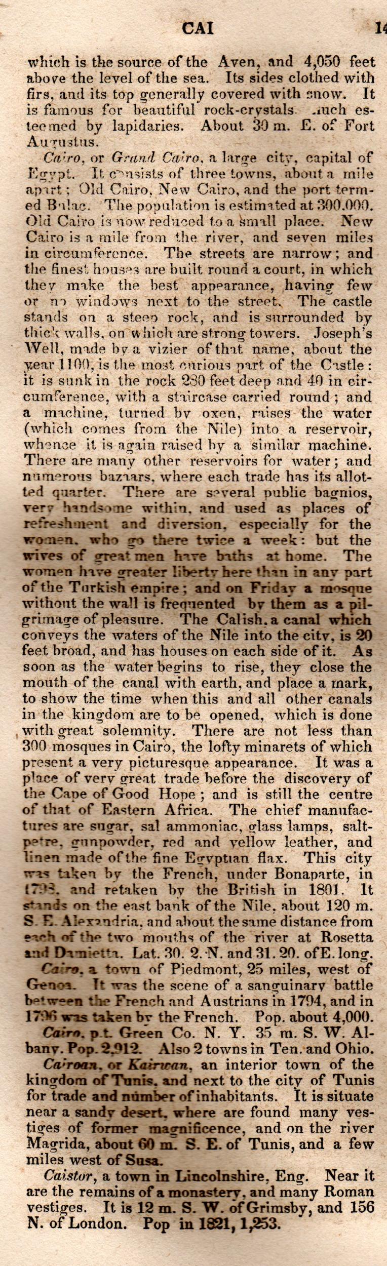 Brookes’ Universal Gazetteer (1850), Page 147 Left Column
