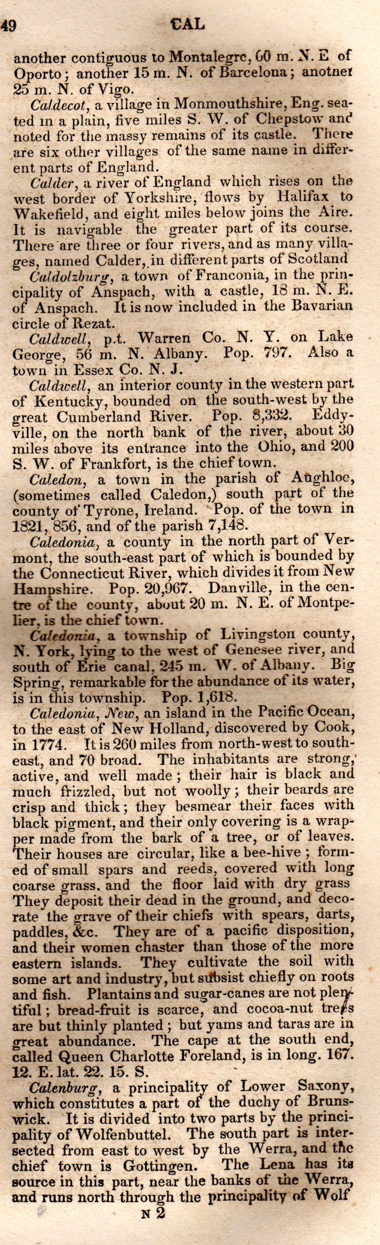 Brookes’ Universal Gazetteer (1850), Page 149 Right Column