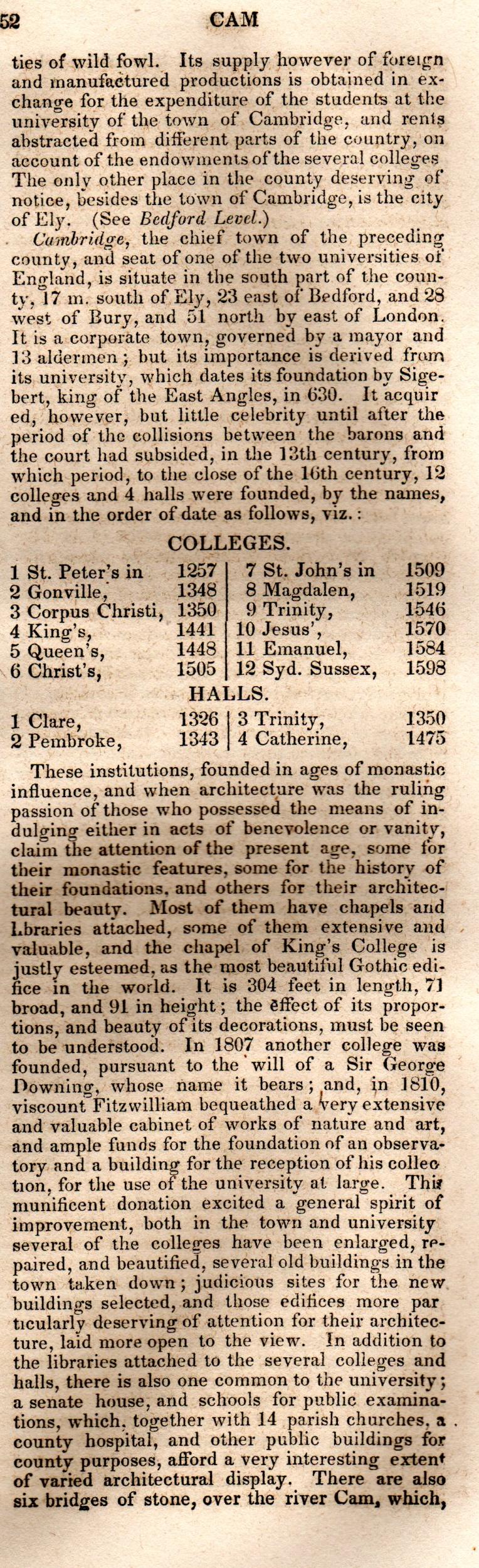 Brookes’ Universal Gazetteer (1850), Page 152 Right Column