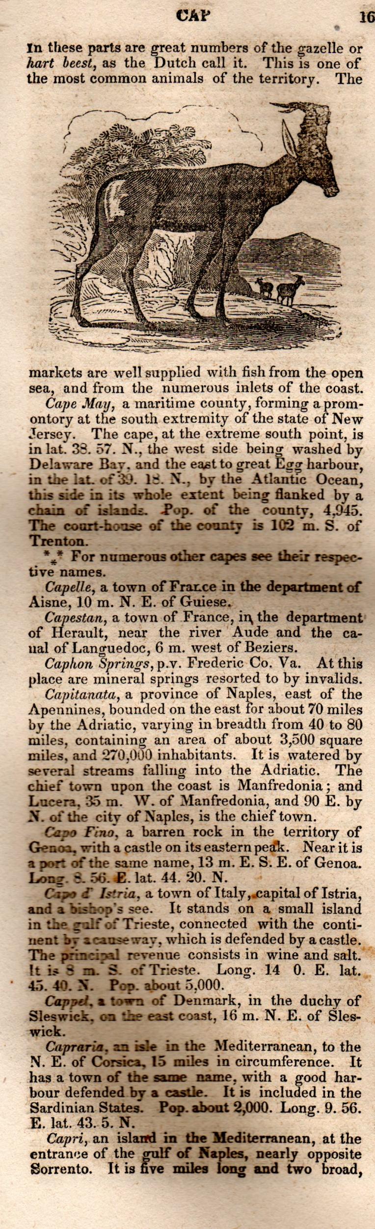 Brookes’ Universal Gazetteer (1850), Page 163 Left Column
