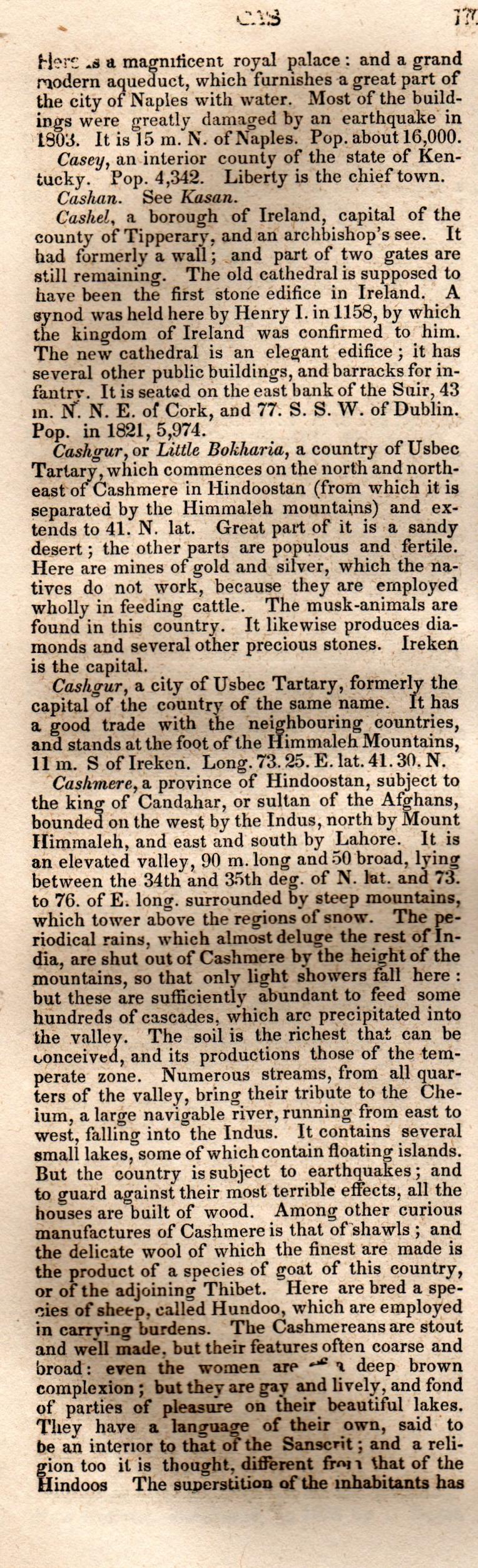 Brookes’ Universal Gazetteer (1850), Page 170 Left Column