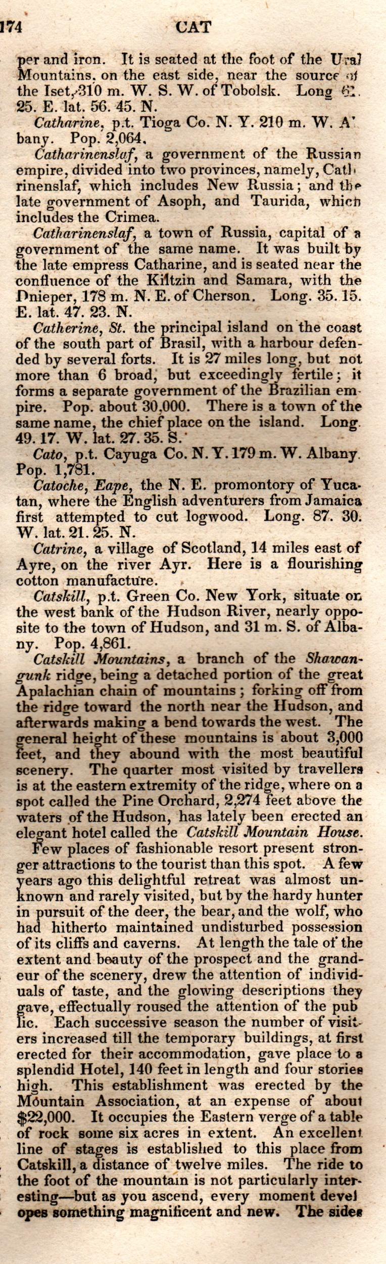 Brookes’ Universal Gazetteer (1850), Page 174 Right Column