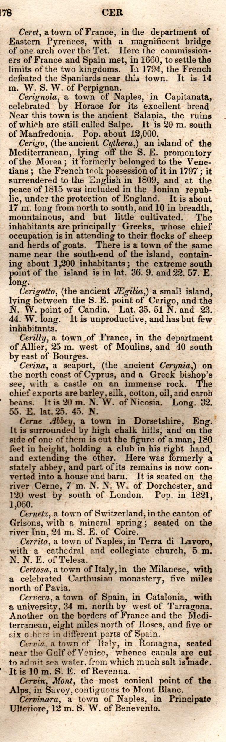 Brookes’ Universal Gazetteer (1850), Page 178 Right Column
