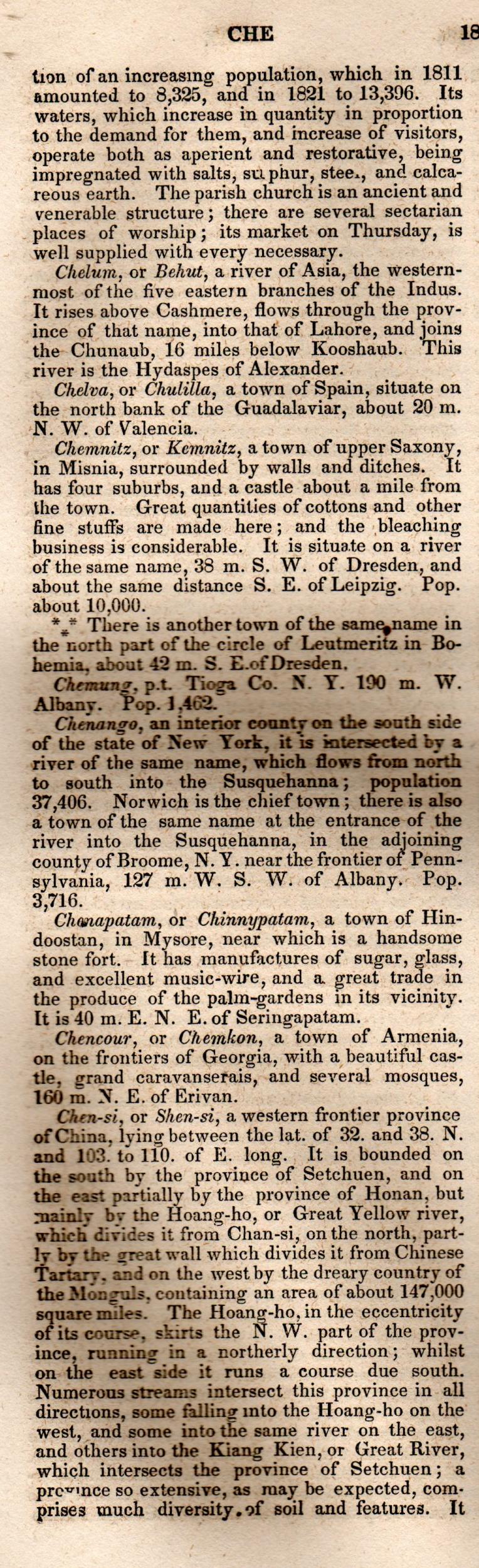 Brookes’ Universal Gazetteer (1850), Page 187 Left Column