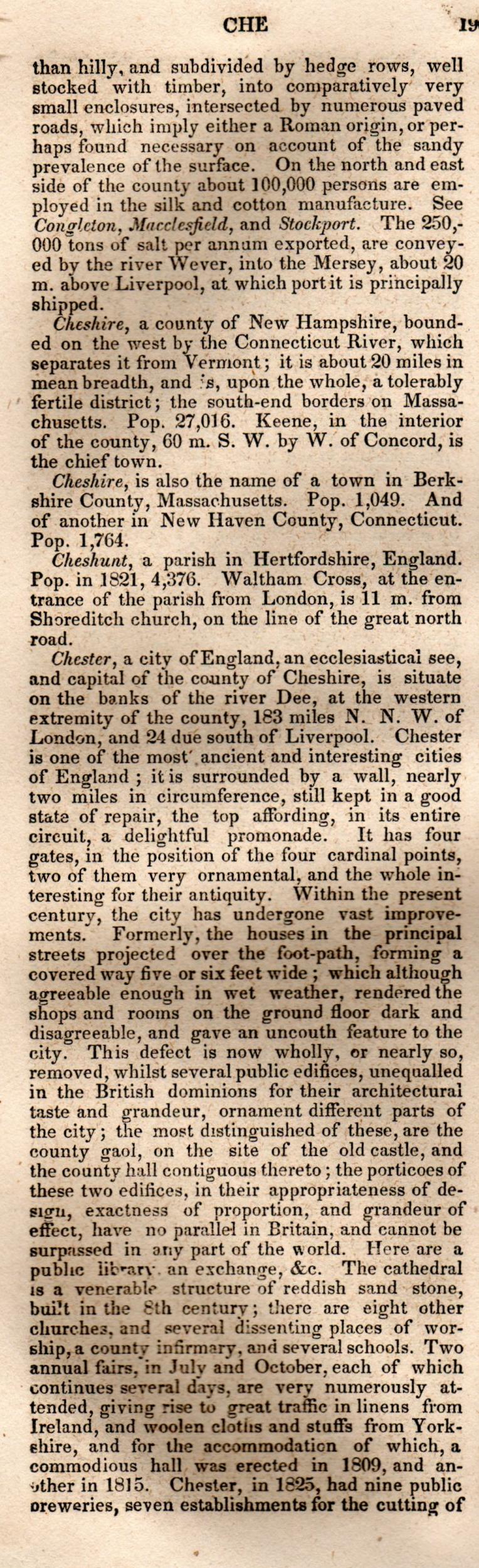 Brookes’ Universal Gazetteer (1850), Page 190 Left Column
