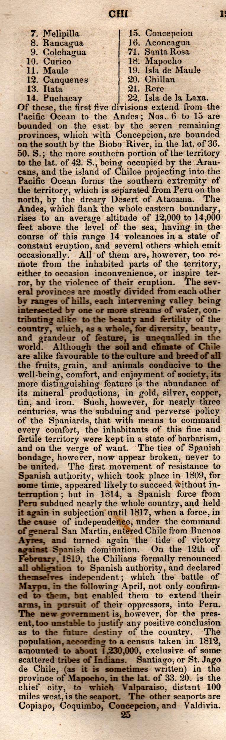 Brookes’ Universal Gazetteer (1850), Page 193 Left Column