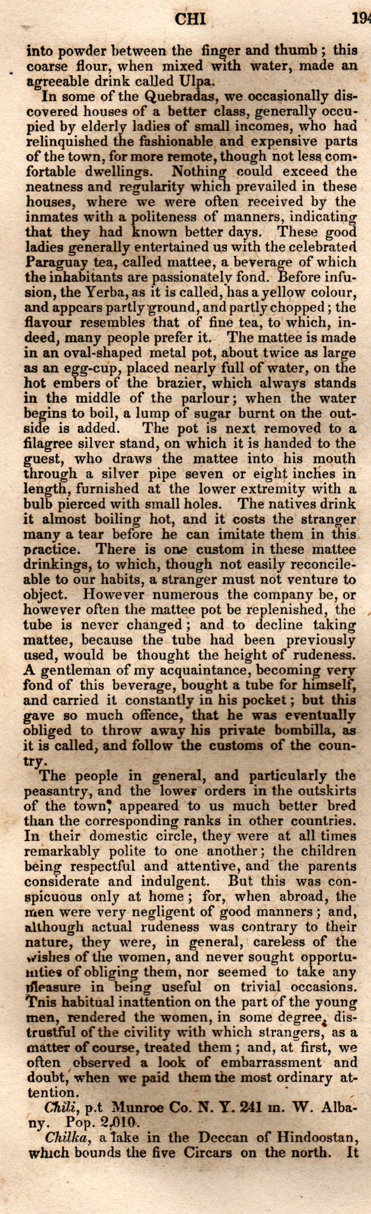 Brookes’ Universal Gazetteer (1850), Page 194 Left Column