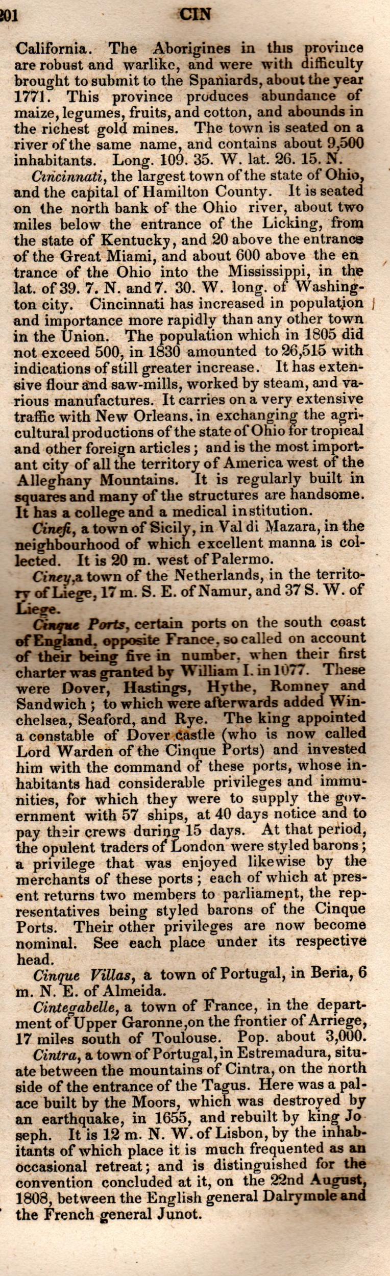 Brookes’ Universal Gazetteer (1850), Page 201 Right Column