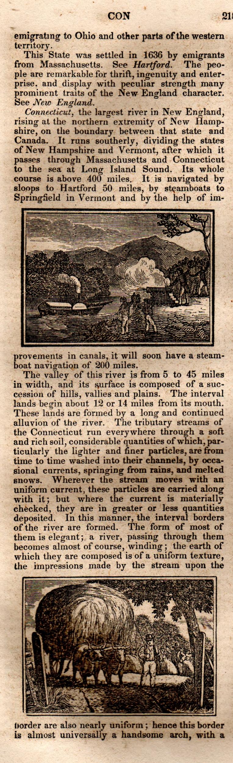 Brookes’ Universal Gazetteer (1850), Page 218 Left Column