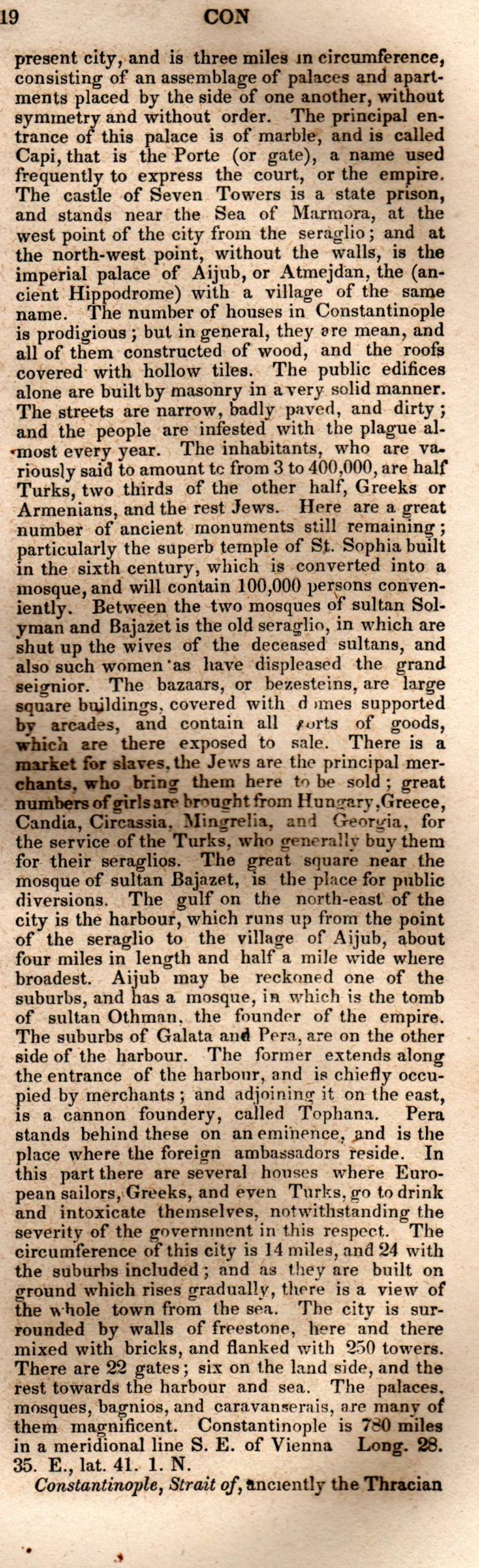 Brookes’ Universal Gazetteer (1850), Page 219 Right Column