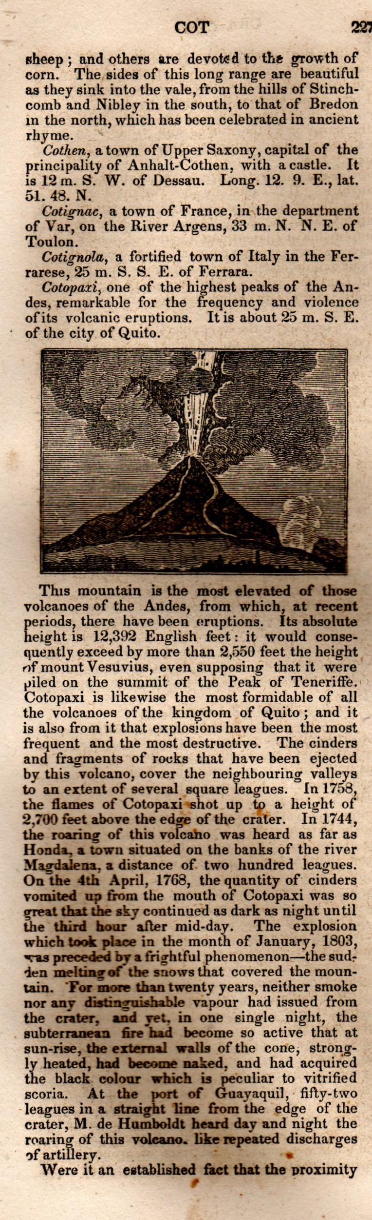Brookes’ Universal Gazetteer (1850), Page 227 Left Column
