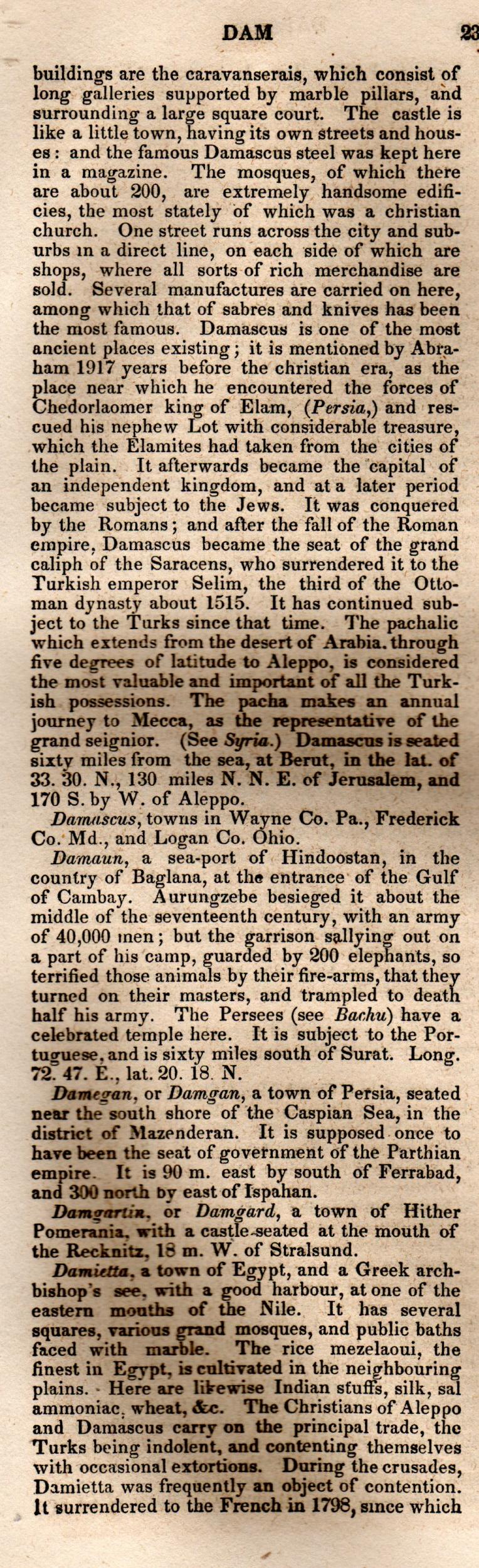 Brookes’ Universal Gazetteer (1850), Page 239 Left Column