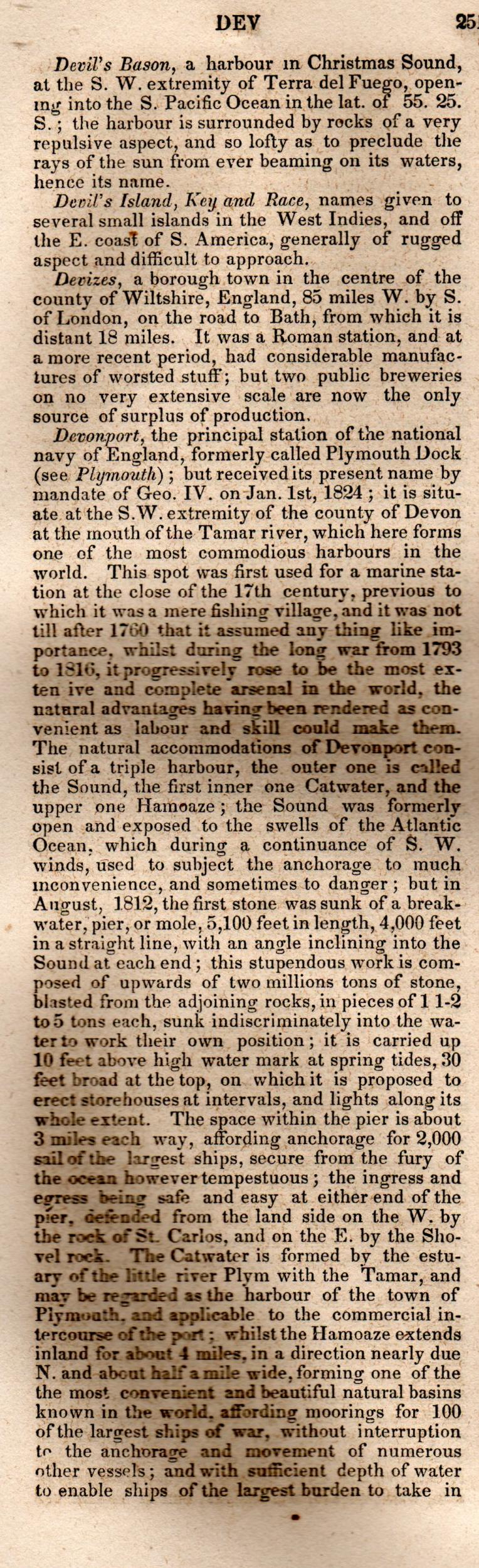 Brookes’ Universal Gazetteer (1850), Page 251 Left Column