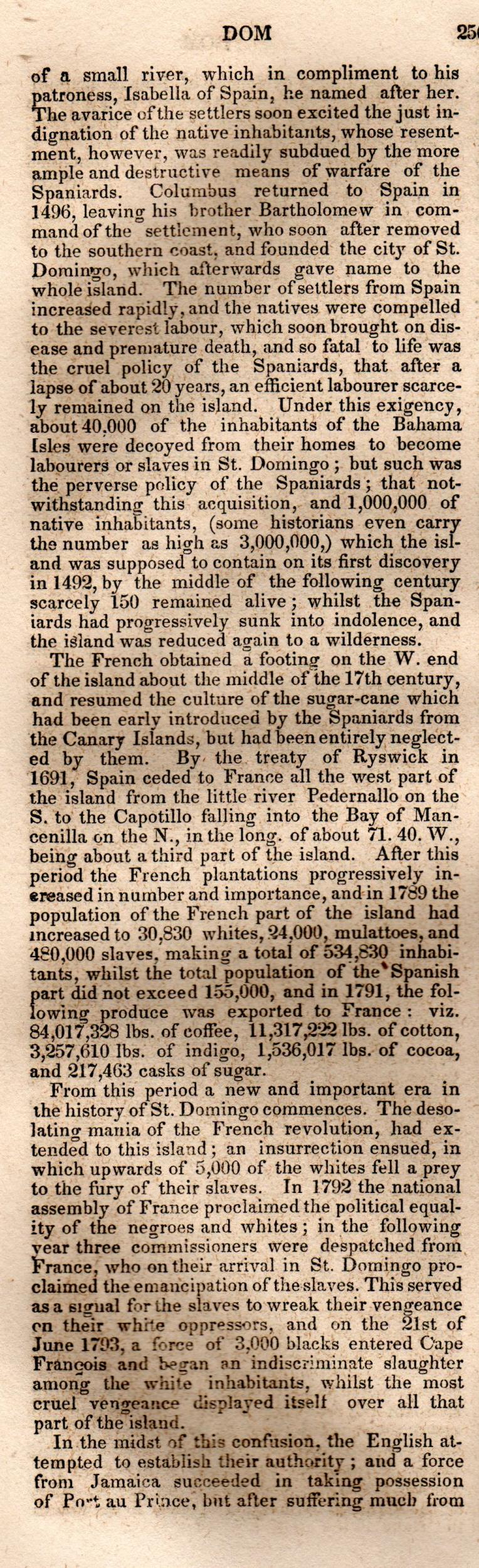 Brookes’ Universal Gazetteer (1850), Page 256 Left Column