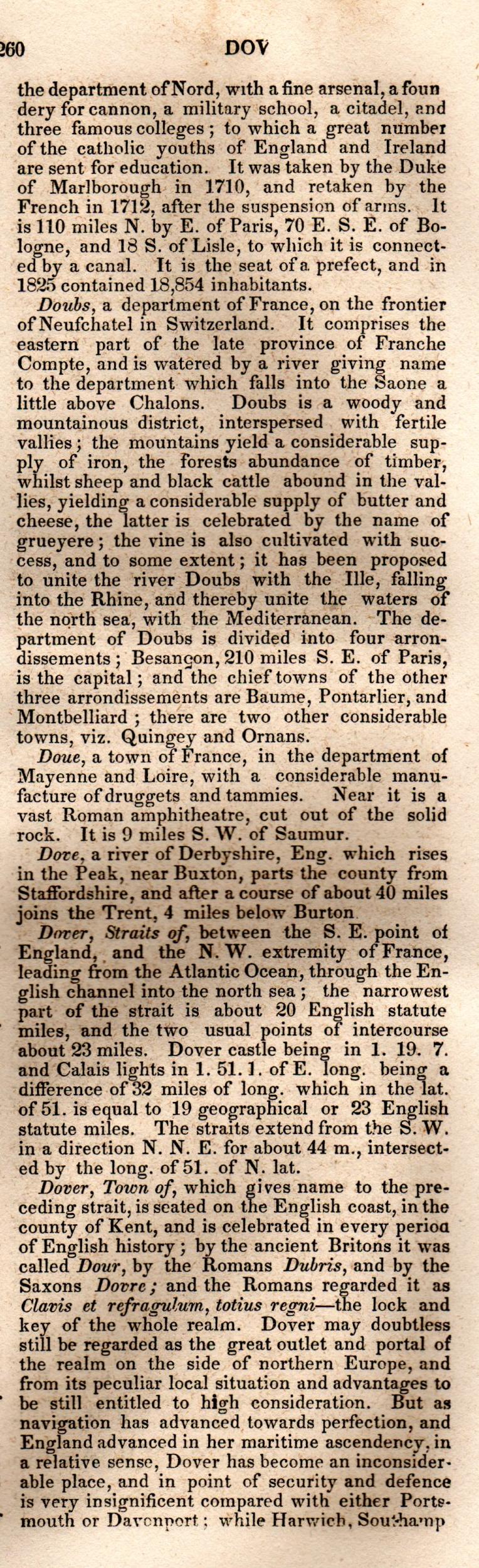Brookes’ Universal Gazetteer (1850), Page 260 Right Column