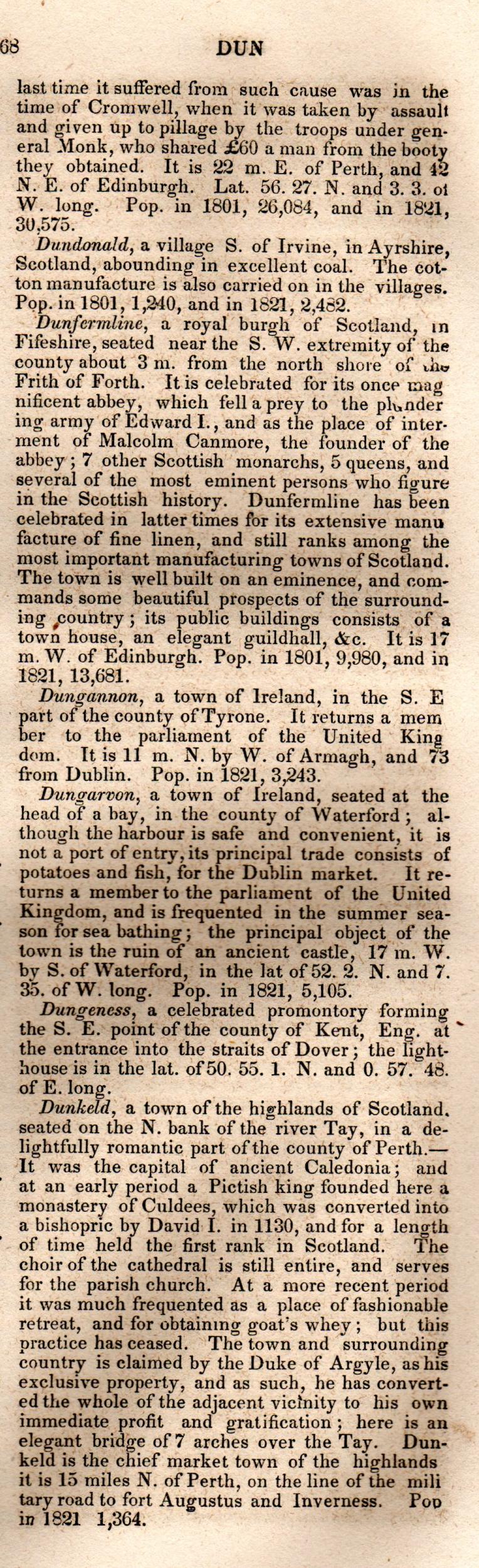 Brookes’ Universal Gazetteer (1850), Page 268 Right Column
