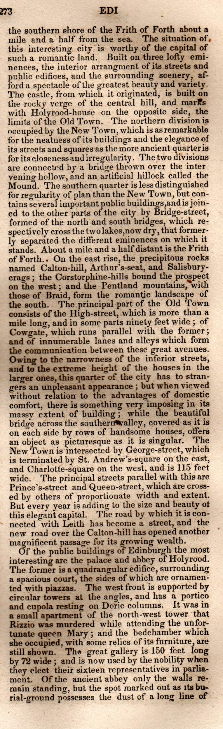 Brookes’ Universal Gazetteer (1850), Page 273 Right Column
