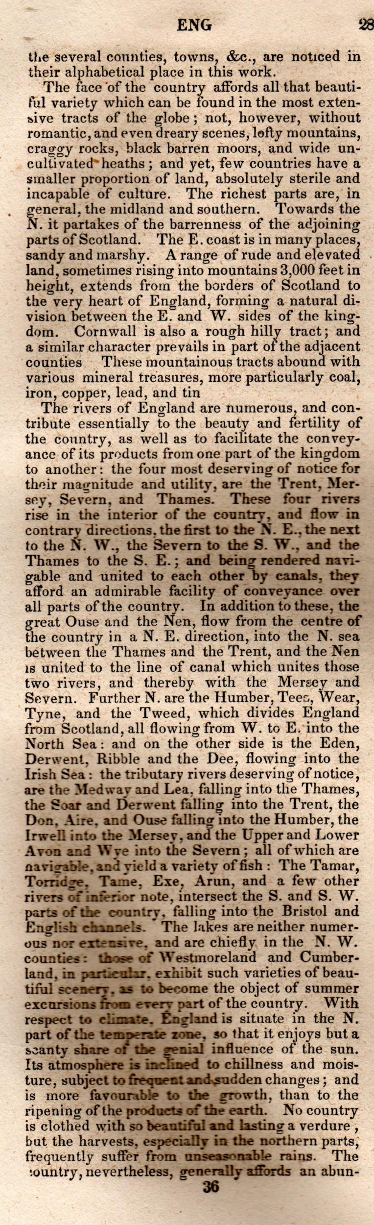 Brookes’ Universal Gazetteer (1850), Page 281 Left Column