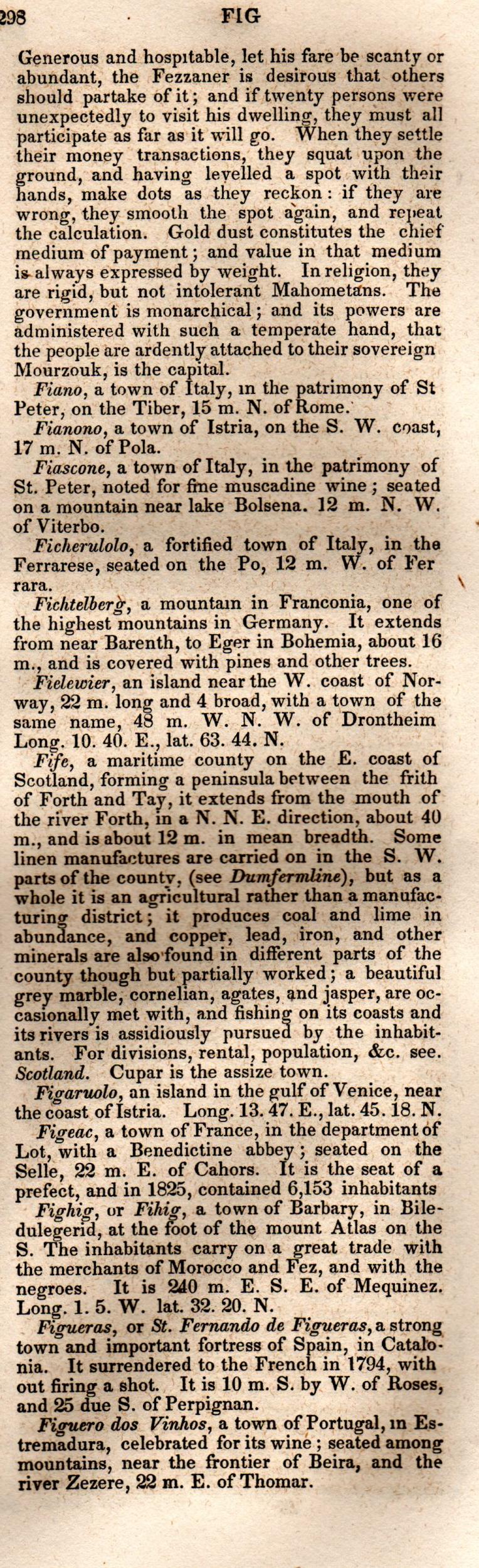 Brookes’ Universal Gazetteer (1850), Page 298 Right Column