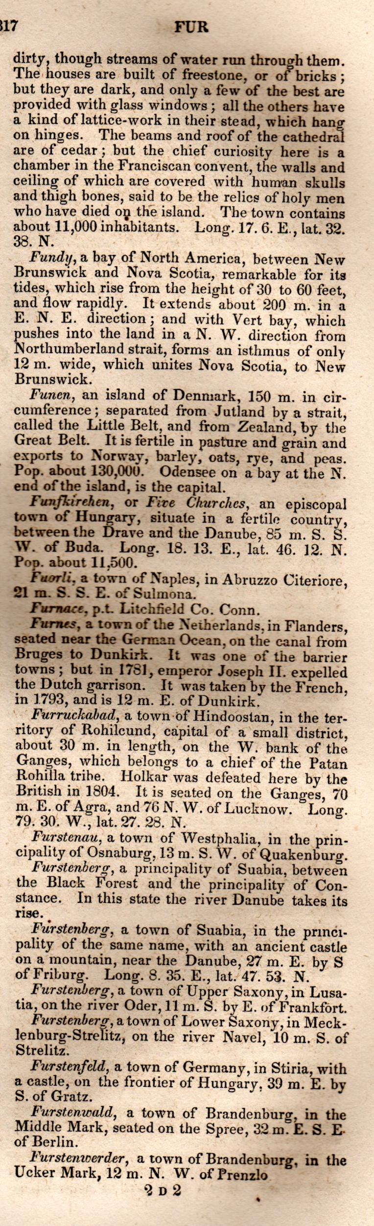 Brookes’ Universal Gazetteer (1850), Page 317 Right Column