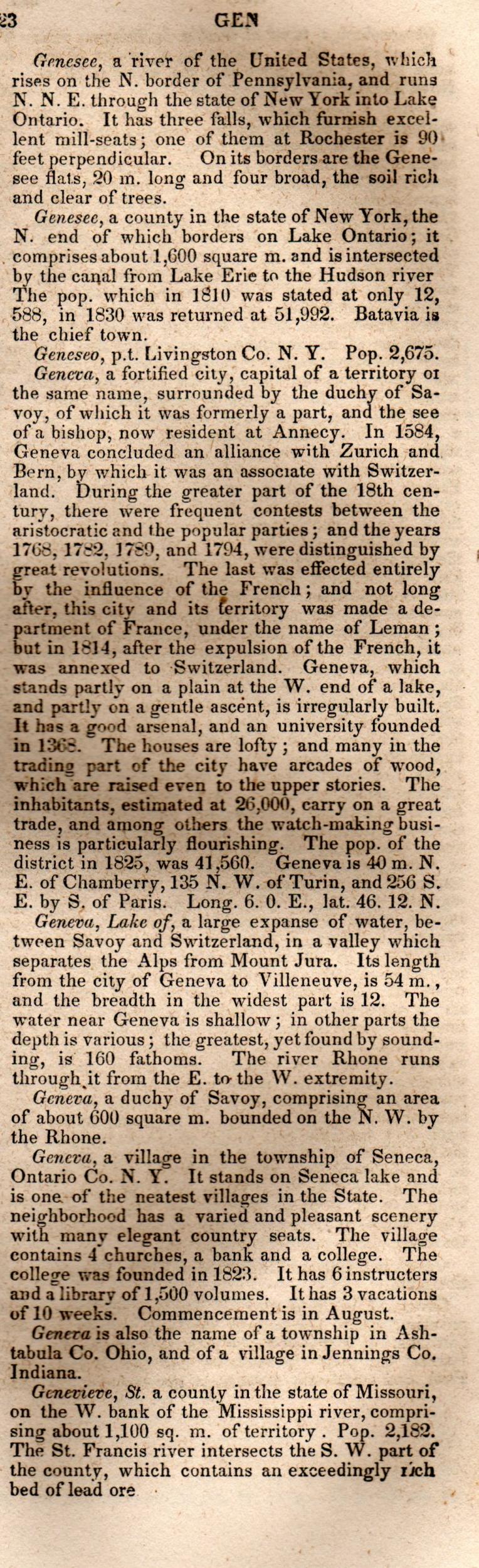 Brookes’ Universal Gazetteer (1850), Page 323 Right Column