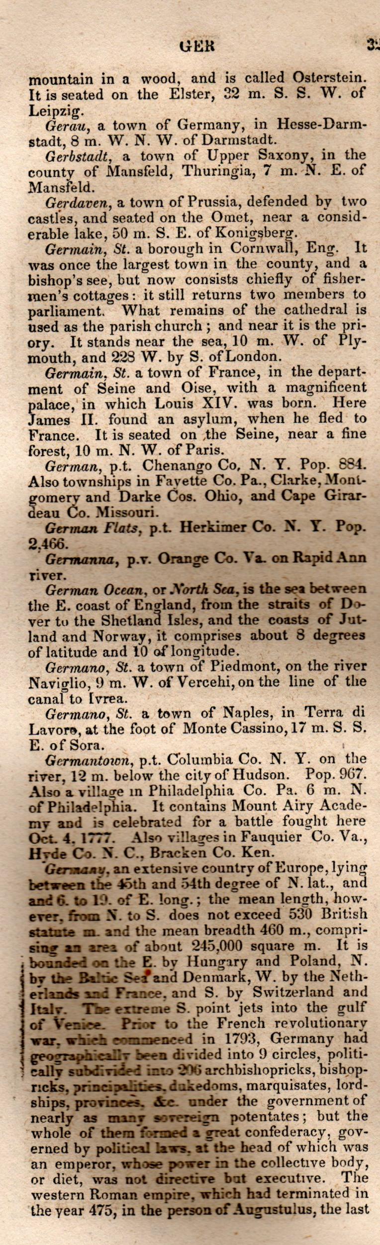 Brookes’ Universal Gazetteer (1850), Page 327 Left Column