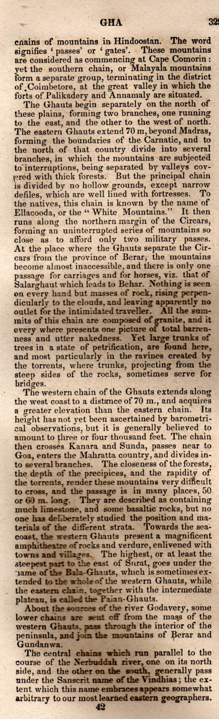 Brookes’ Universal Gazetteer (1850), Page 329 Left Column