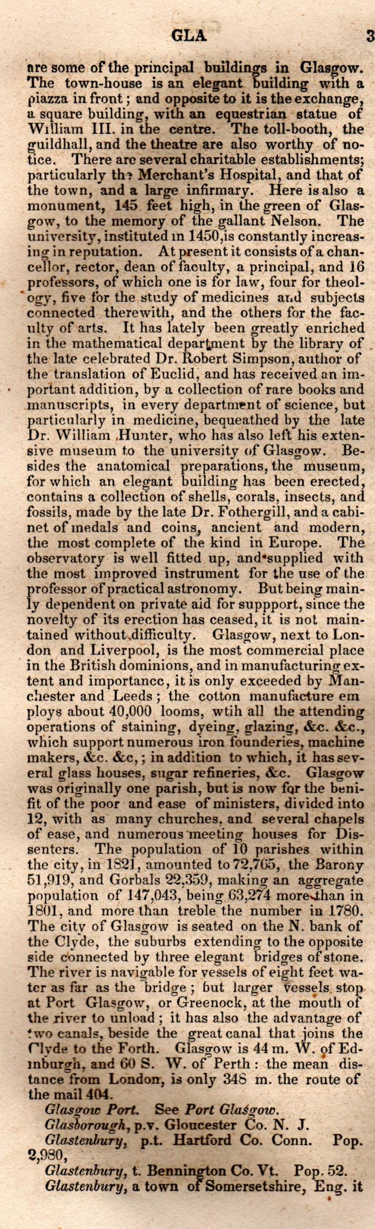 Brookes’ Universal Gazetteer (1850), Page 334 Left Column