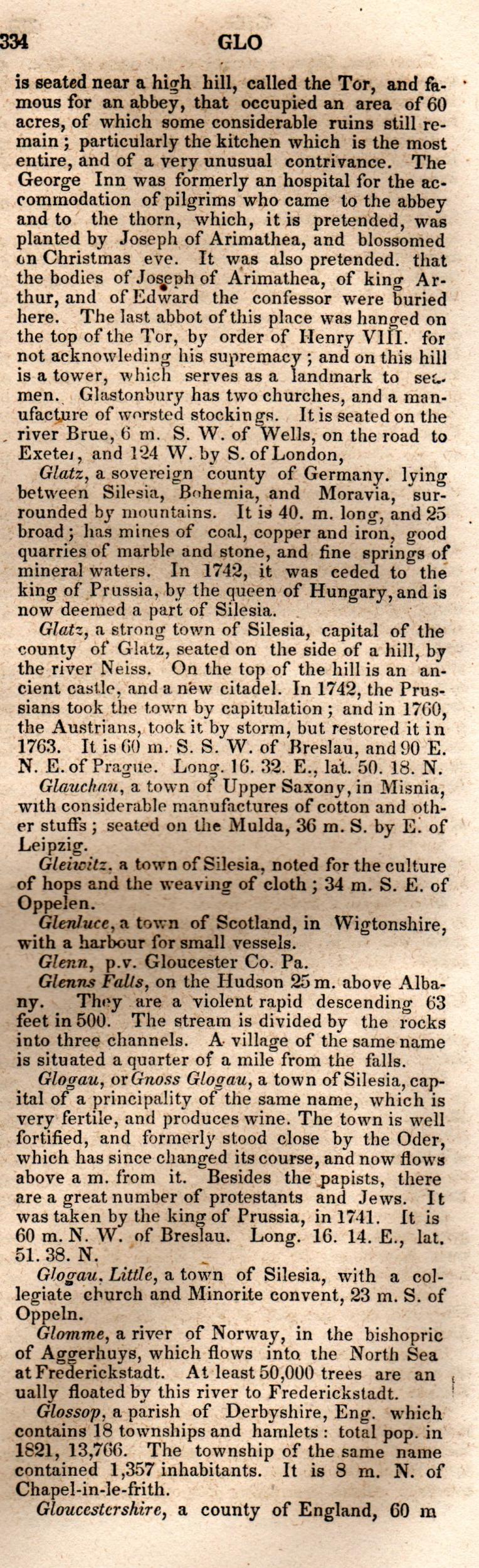 Brookes’ Universal Gazetteer (1850), Page 334 Right Column