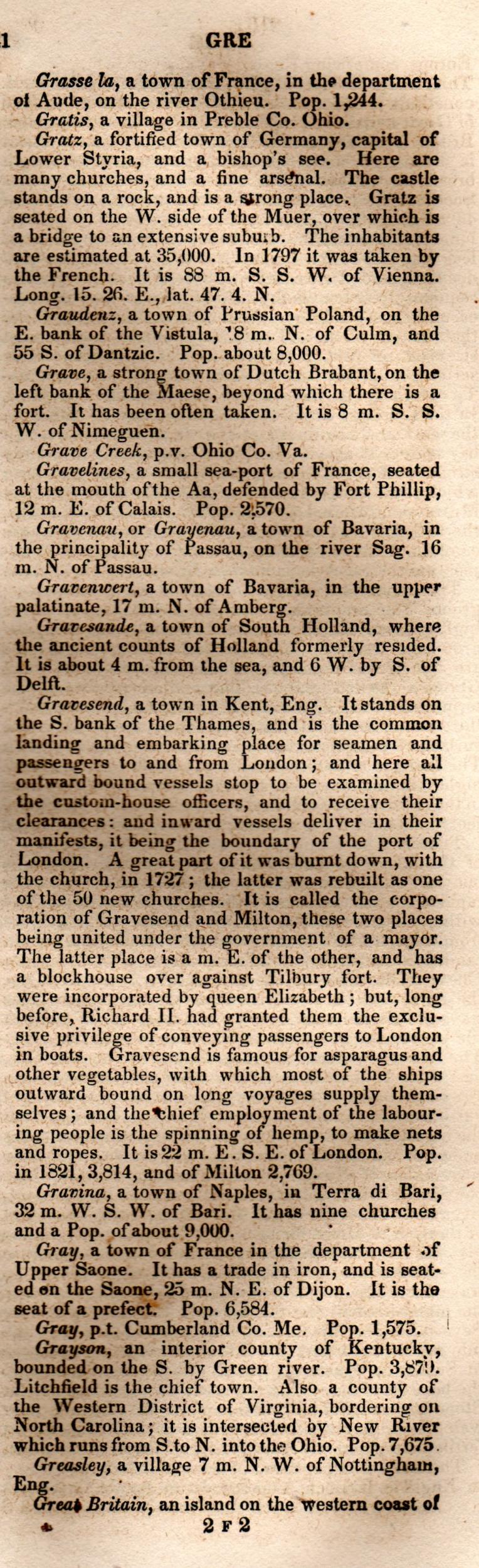 Brookes’ Universal Gazetteer (1850), Page 341 Right Column