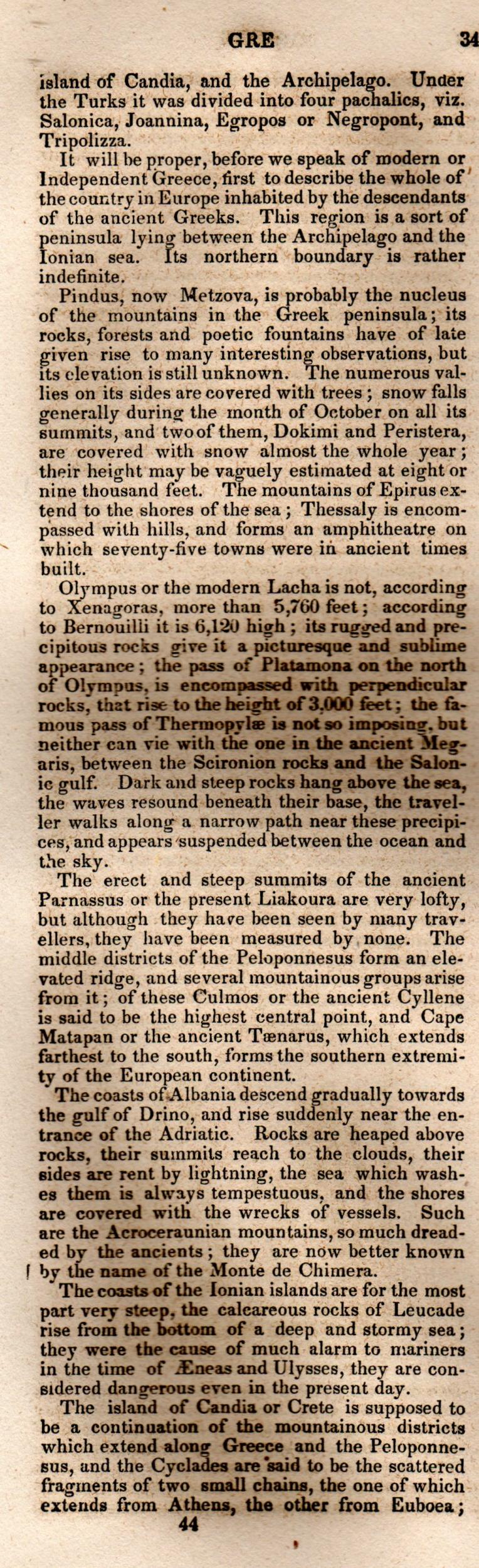 Brookes’ Universal Gazetteer (1850), Page 345 Left Column