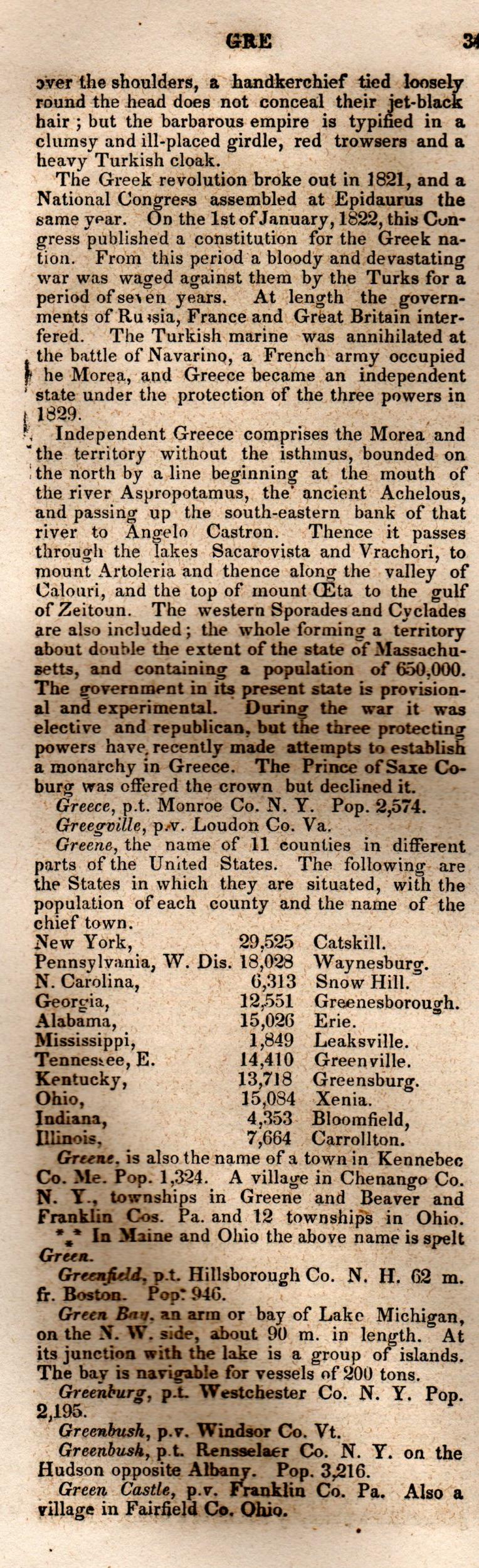 Brookes’ Universal Gazetteer (1850), Page 347 Left Column