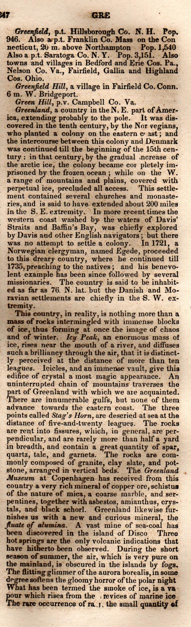 Brookes’ Universal Gazetteer (1850), Page 347 Right Column